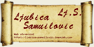 Ljubica Samuilović vizit kartica